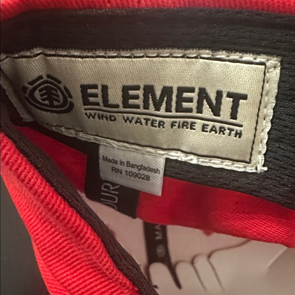 Element Red Baseball Cap with Circular Tree Logo - Picture 5 of 6